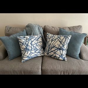 Throw Pillows + Blanket